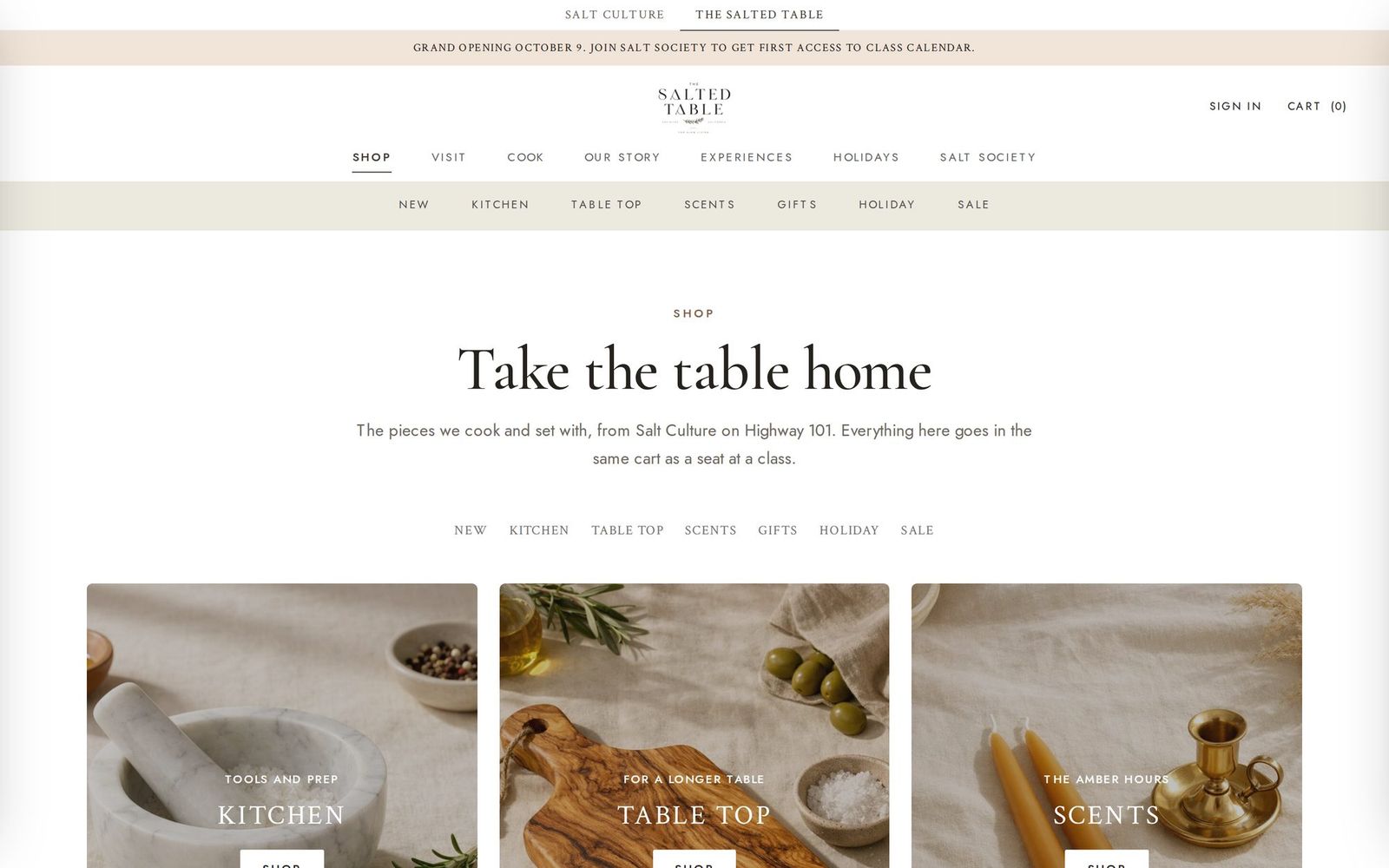 The shop: Take the table home, with Kitchen, Table Top and Scents collections