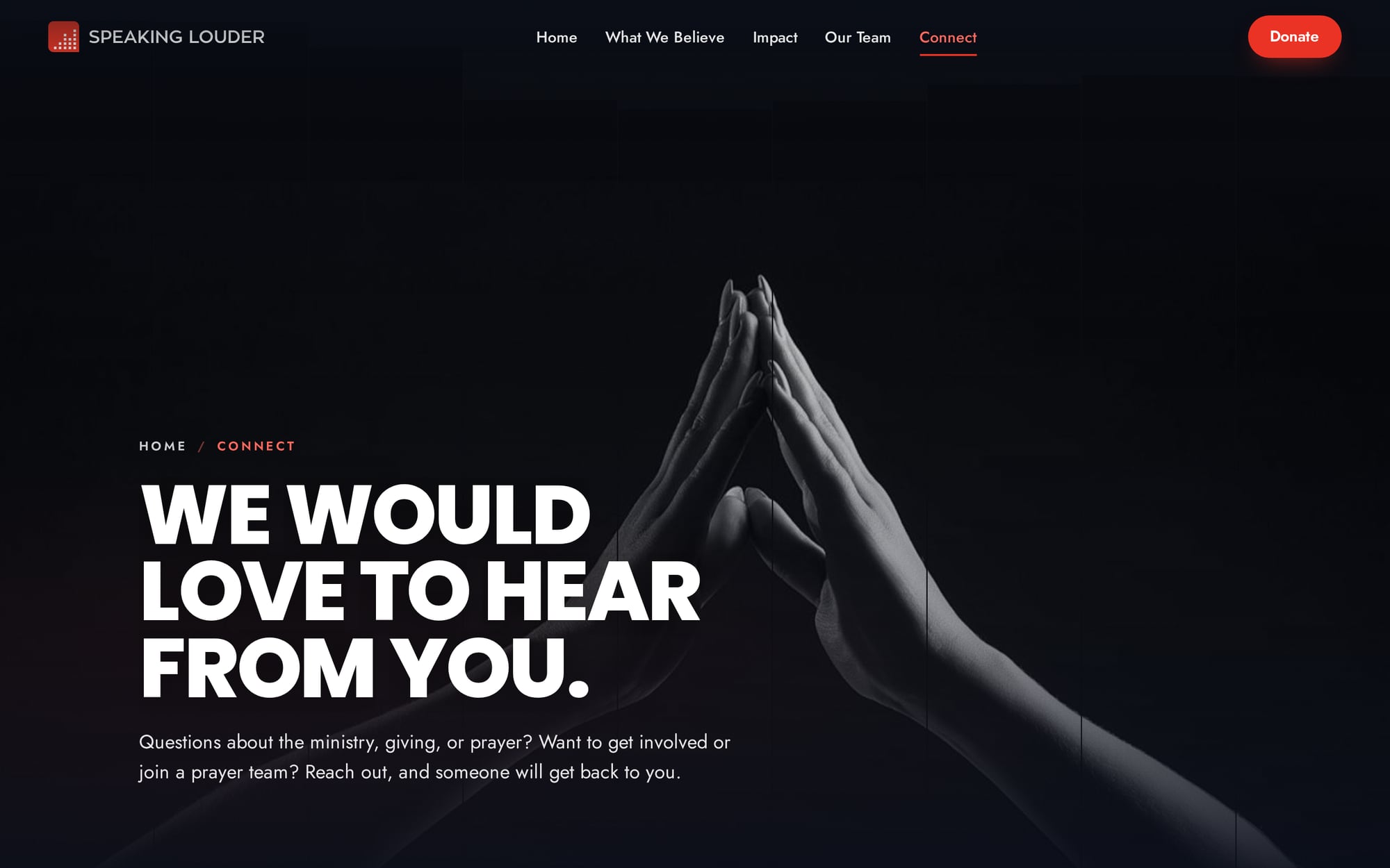 The Connect page